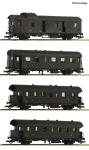 Roco 6200055 - H0 - 4-tlg. Personenzug Donnerbüchsen, SNCF, Ep. III